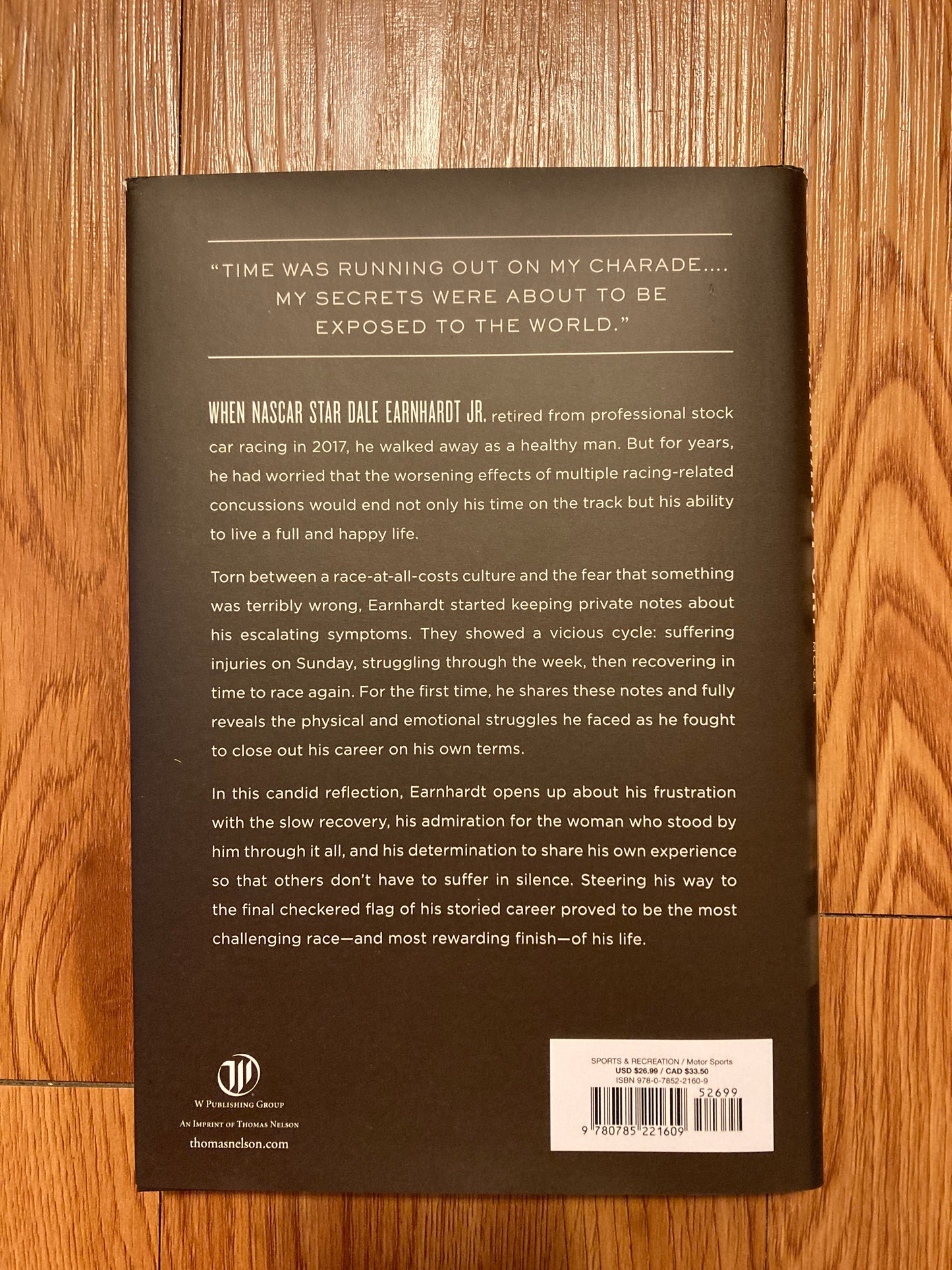 Racing to the Finish: My Story, Hardcover