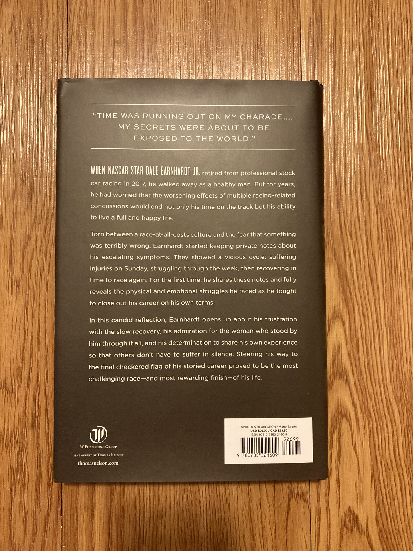 Racing to the Finish: My Story, Hardcover