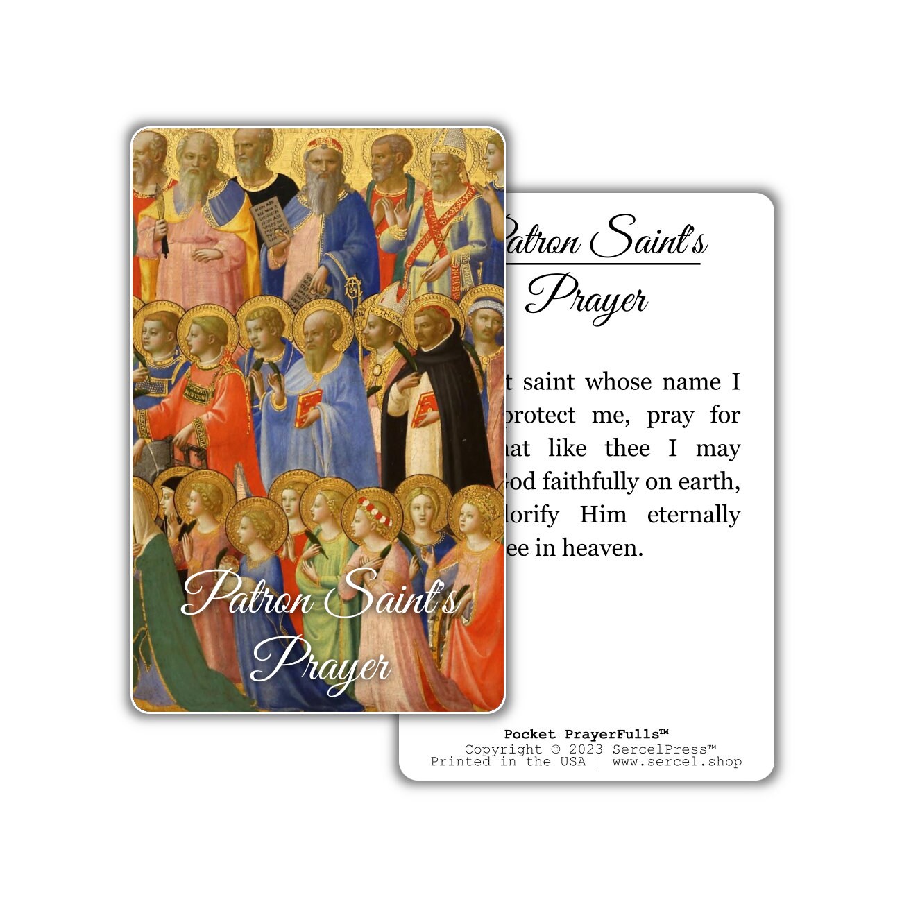 Patron Saint's Prayer: Pocket PrayerFulls™ | Durable Wallet Prayer Cards | Catholic Prayer