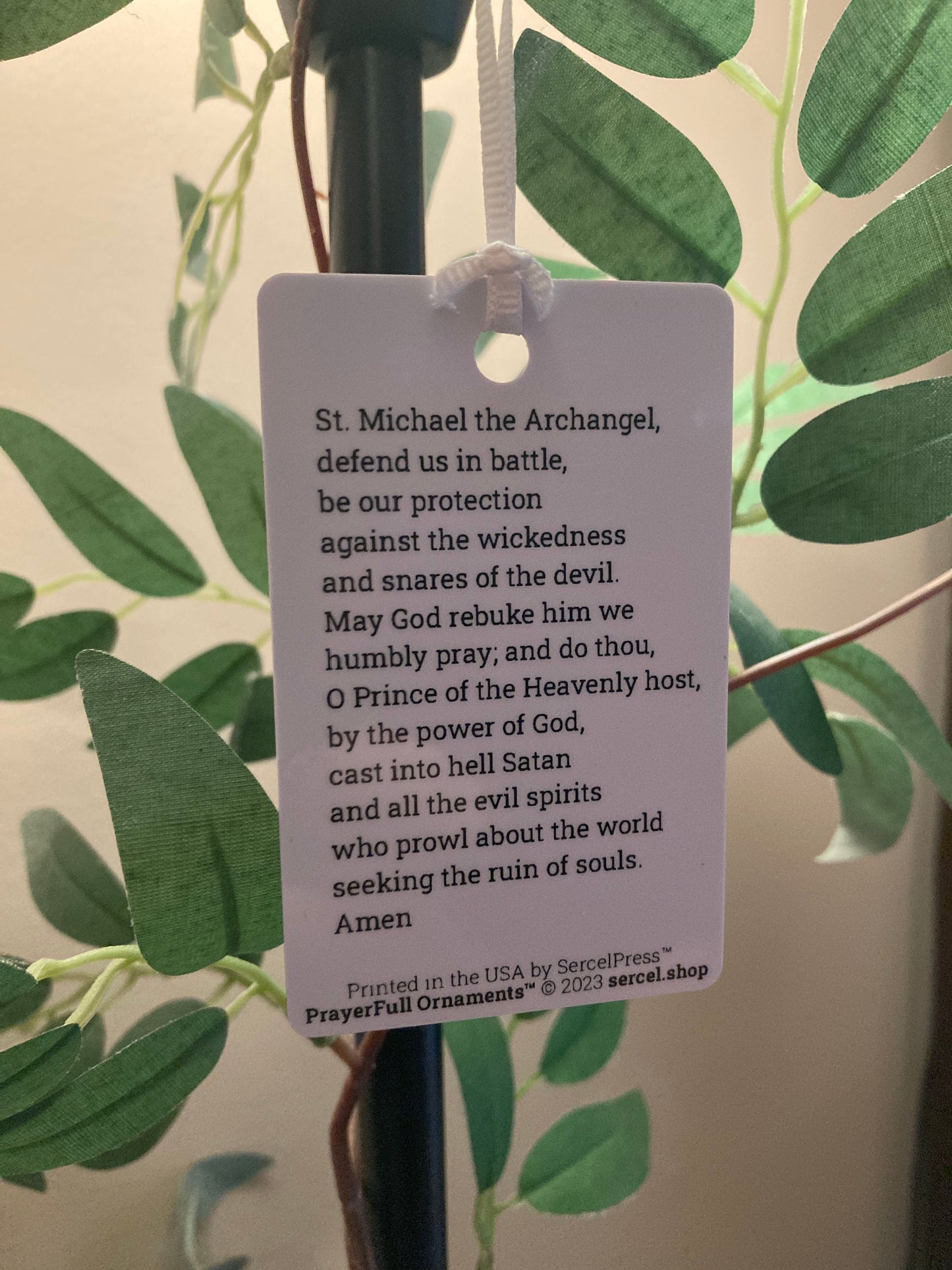 Christmas Ornament, St. Michael the Archangel: PrayerFull Ornaments™ | Catholic Prayers