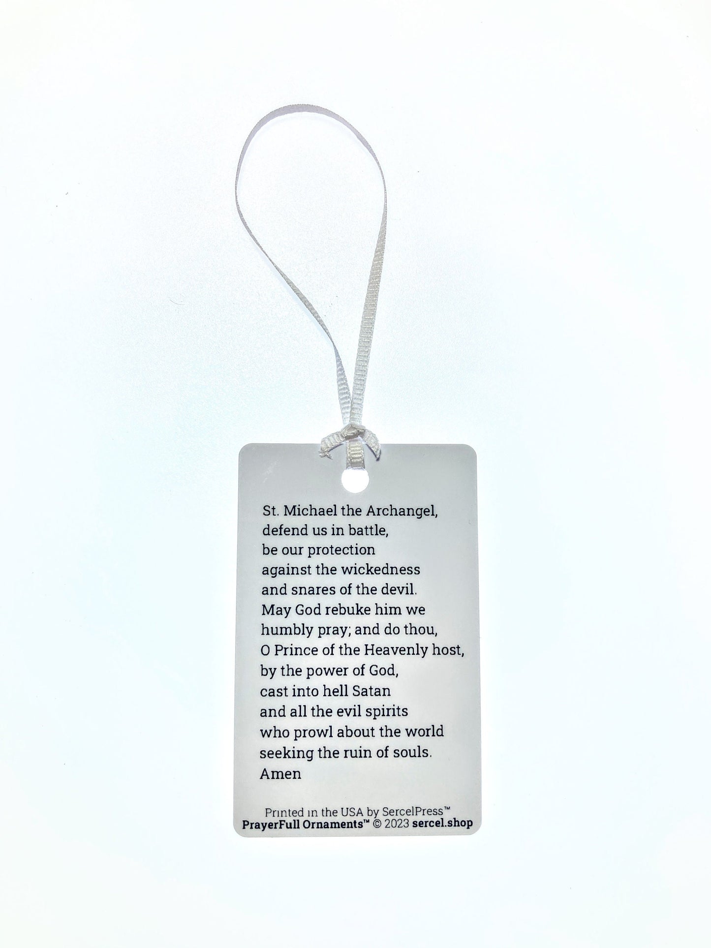 Christmas Ornament, St. Michael the Archangel: PrayerFull Ornaments™ | Catholic Prayers