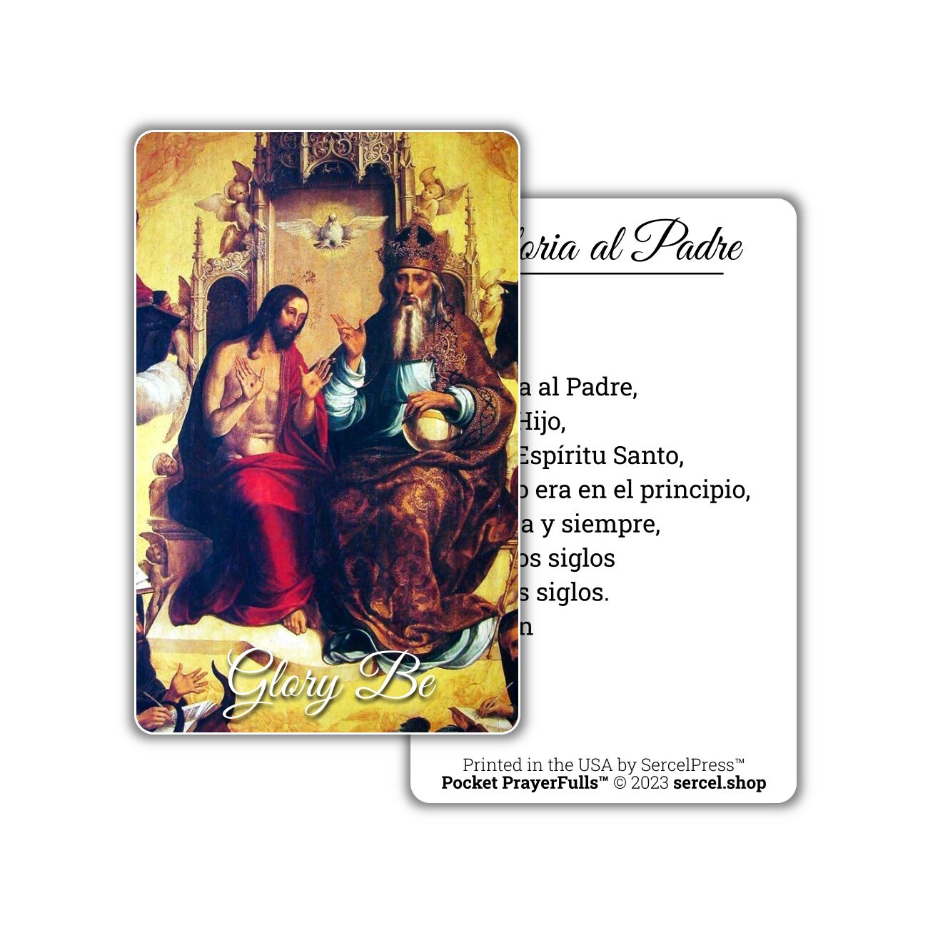 Spanish Collection, 8 Prayer Cards: Pocket PrayerFulls™ | Durable Wallet Prayer Cards | Catholic Prayers
