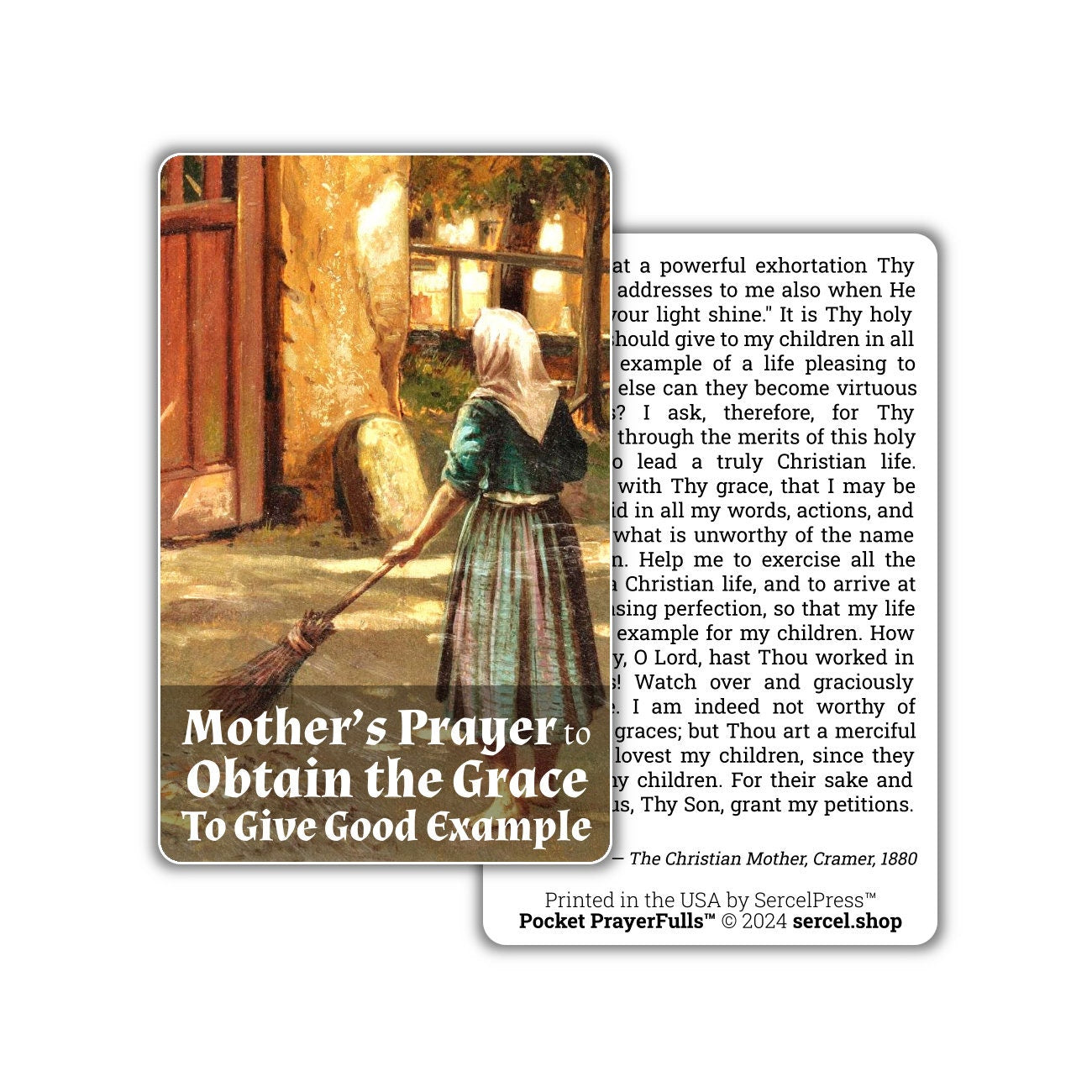 Mother's Prayer to Obtain the Grace to Give Good Example: Pocket PrayerFulls™ | Durable Wallet Prayer Cards | Catholic Prayers