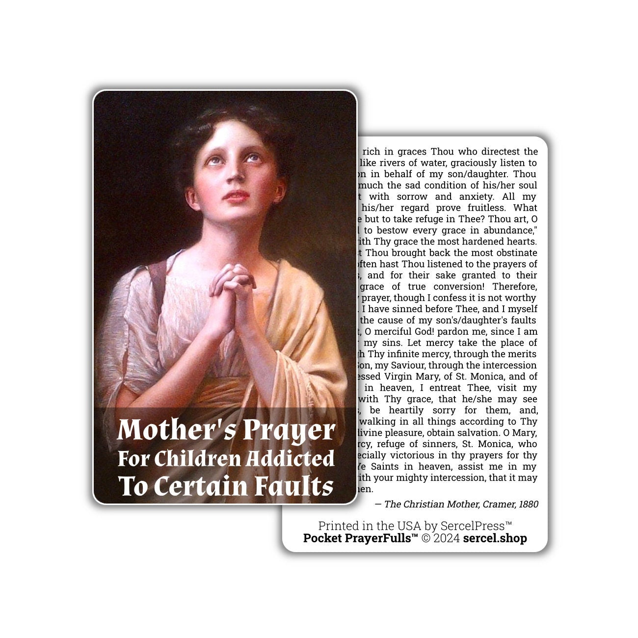 Mother's Prayers Collection, 23 Holy Cards, Approved Sources: Pocket PrayerFulls™ | Durable Wallet Prayer Cards | Catholic Prayers