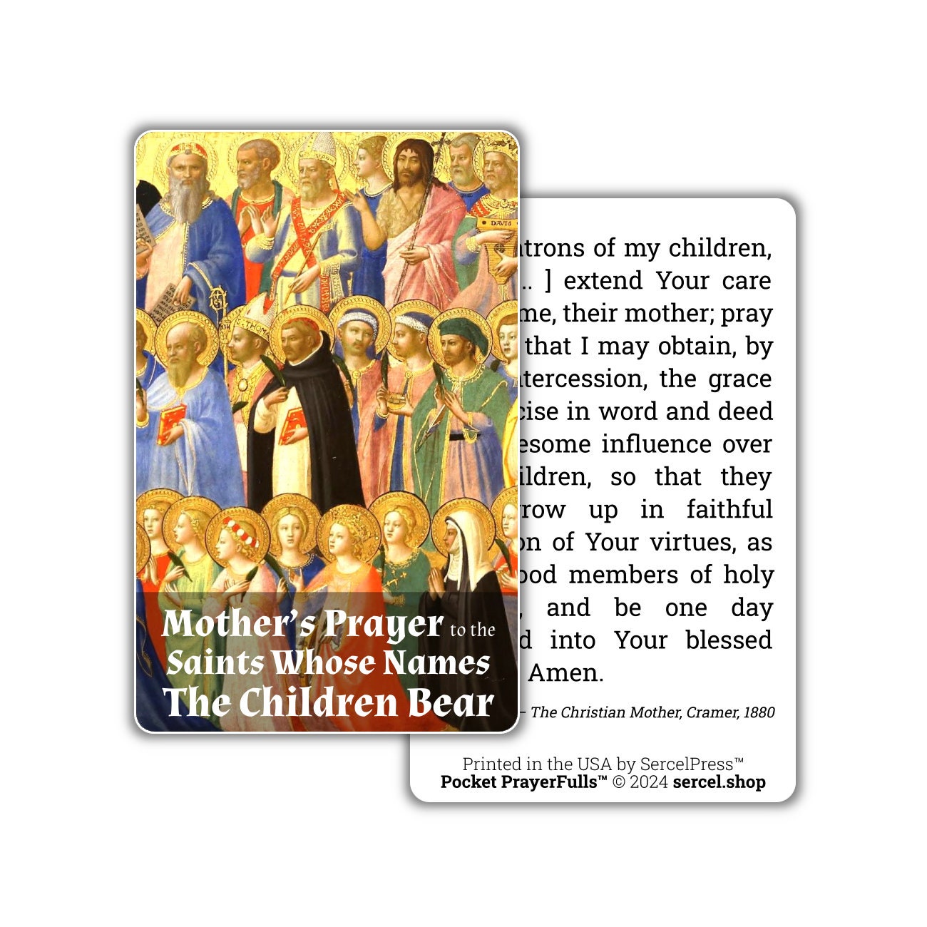 Mother's Prayers Collection, 23 Holy Cards, Approved Sources: Pocket PrayerFulls™ | Durable Wallet Prayer Cards | Catholic Prayers
