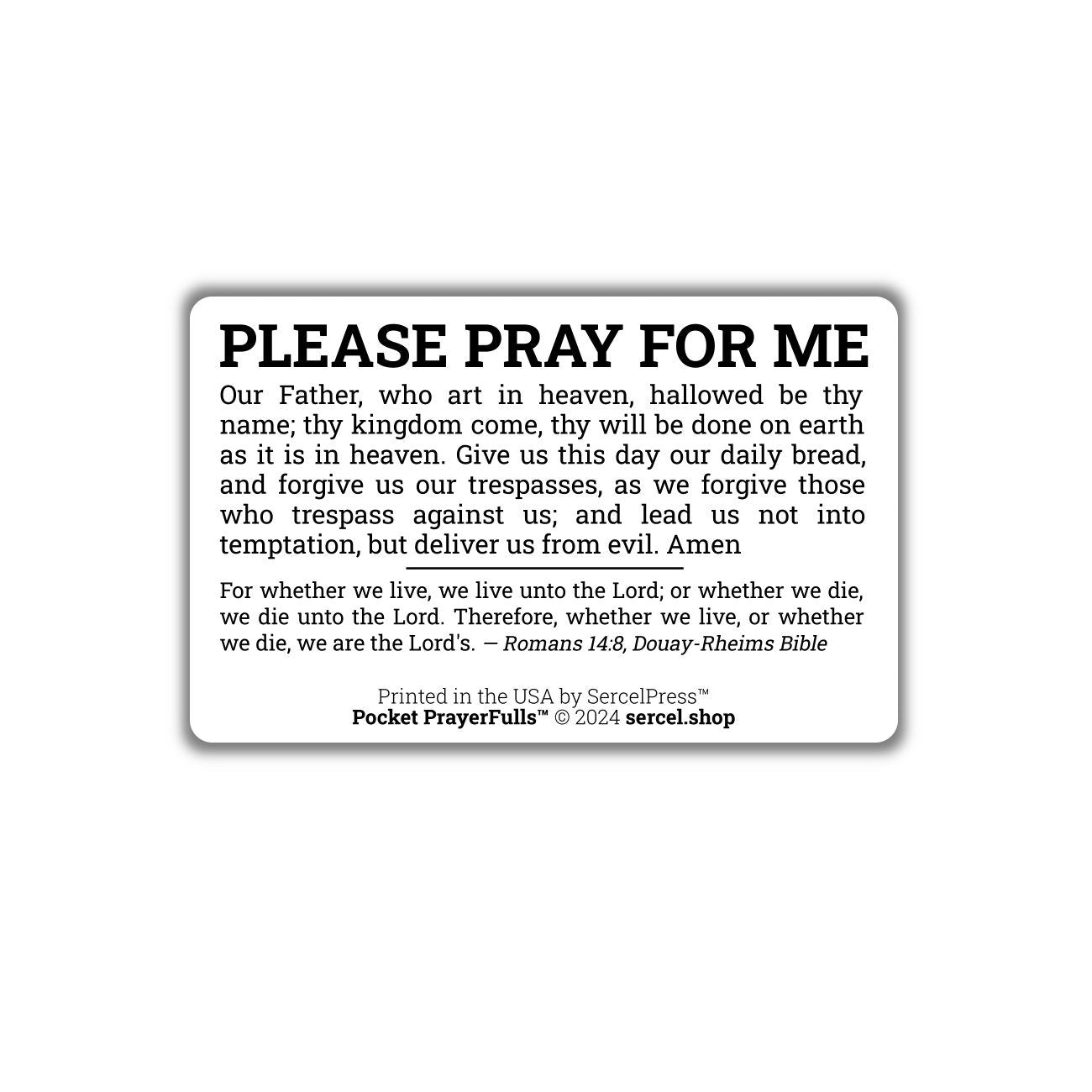 I am a Catholic—In Case of Emergency Please Call a Priest | Pocket PrayerFulls™ | Uncompromising Holy Cards — Built to Last. Backed for Life