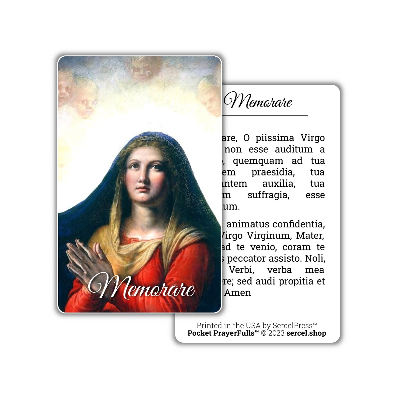 Catholic Latin Prayers Collection – Set of 10 Holy Cards | Pocket PrayerFulls™ | Uncompromising Holy Cards — Built to Last. Backed for Life
