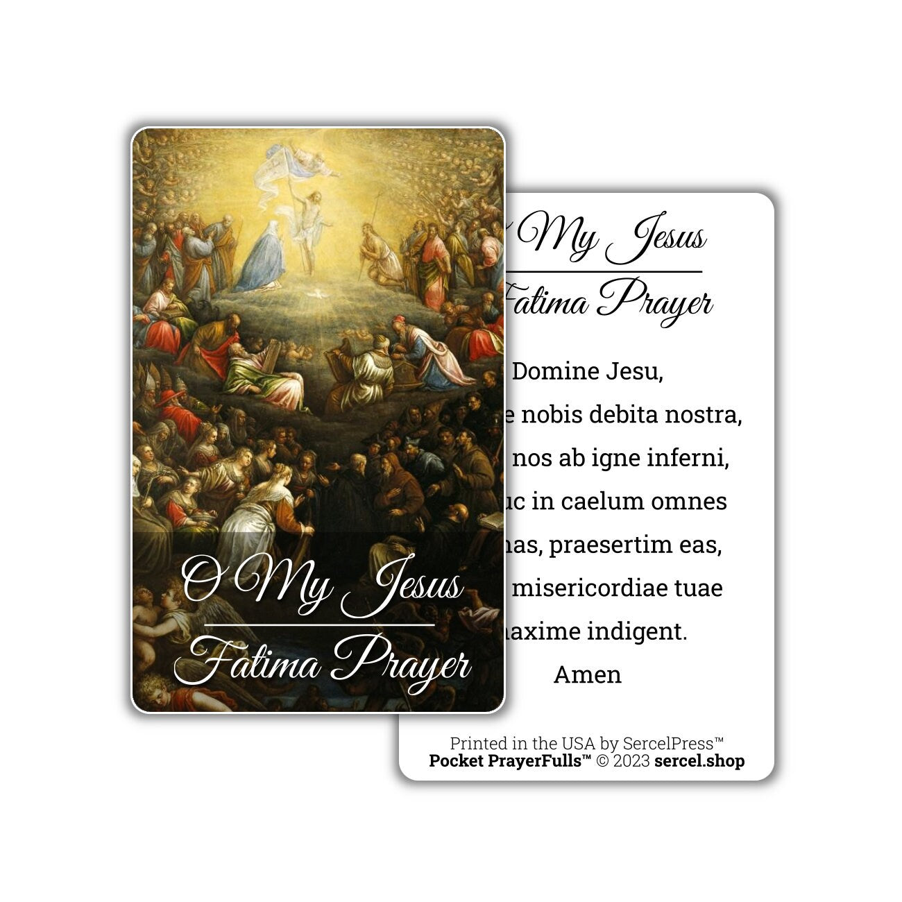 Catholic Latin Prayers Collection – Set of 10 Holy Cards | Pocket PrayerFulls™ | Uncompromising Holy Cards — Built to Last. Backed for Life