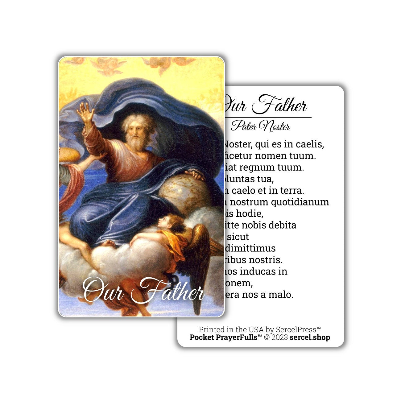Catholic Latin Prayers Collection – Set of 10 Holy Cards | Pocket PrayerFulls™ | Uncompromising Holy Cards — Built to Last. Backed for Life