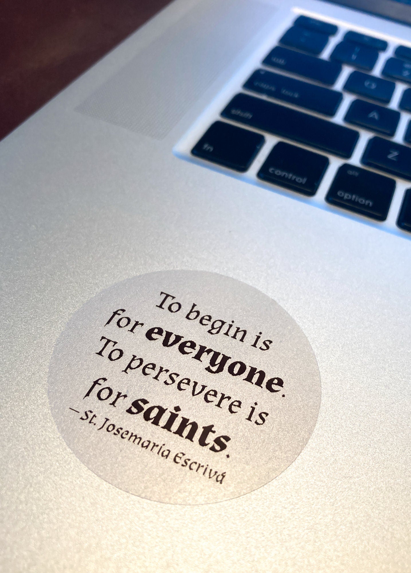 24 Saint Stickers, St. Josemaria Escriva Quotes, 2-Inches, Clear | Catholic Saints