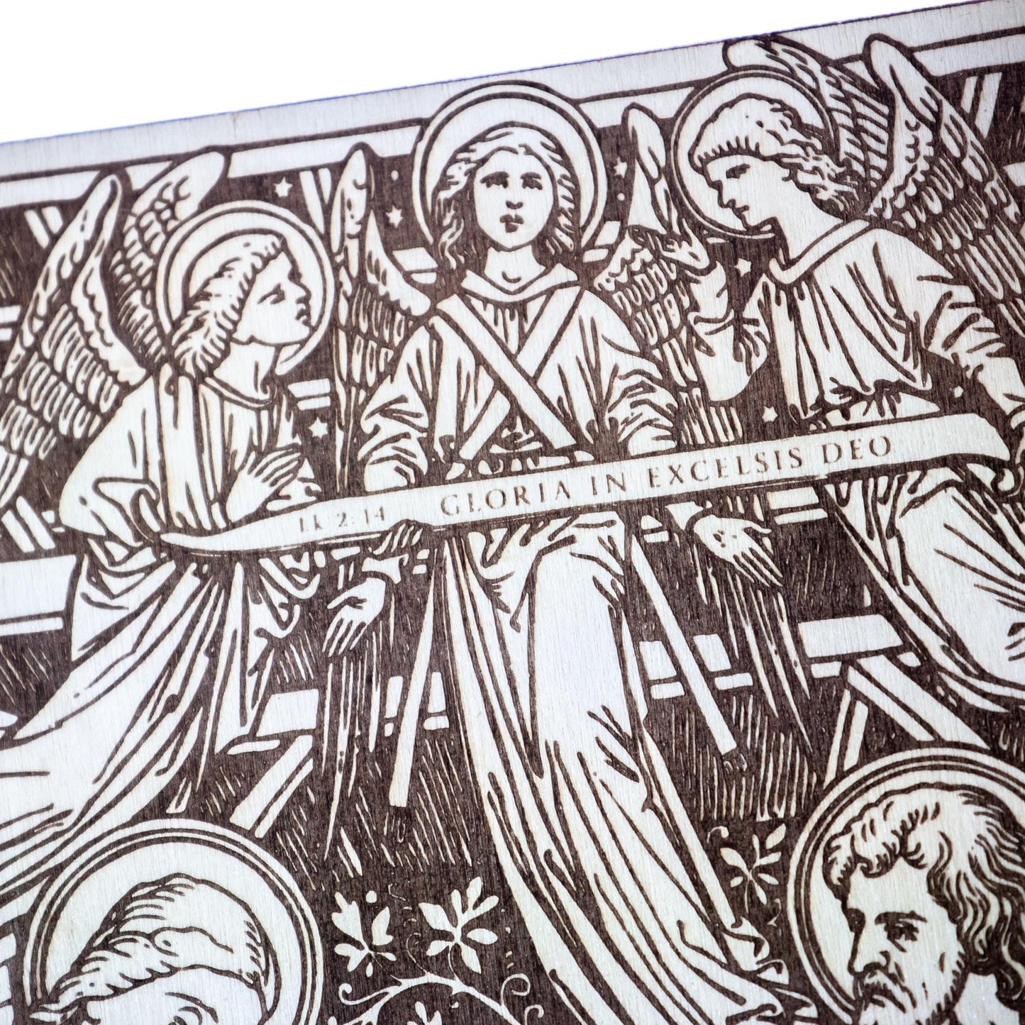 Nativity Scene, Christmas, Laser-Engraved Wood Panel Wall Art, 8" x 10" | Engraved in the USA