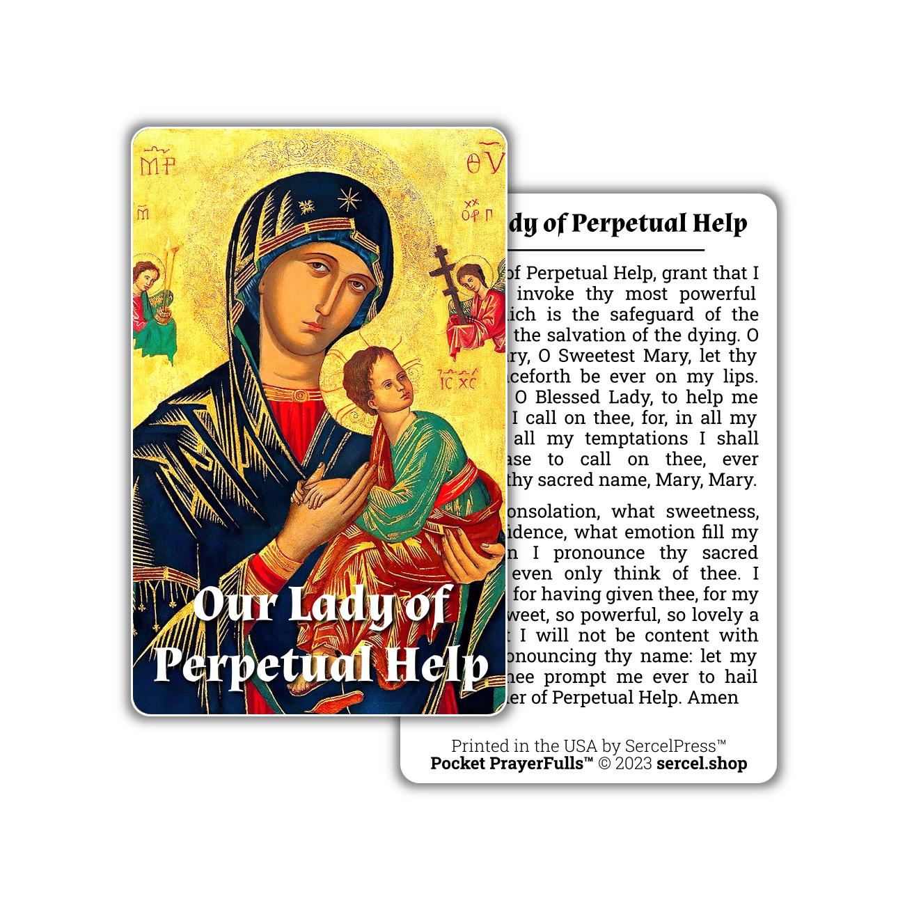 Mary's Collection: 9 Holy Cards | Pocket PrayerFulls™ | Durable Wallet Prayer Cards | Our Lady