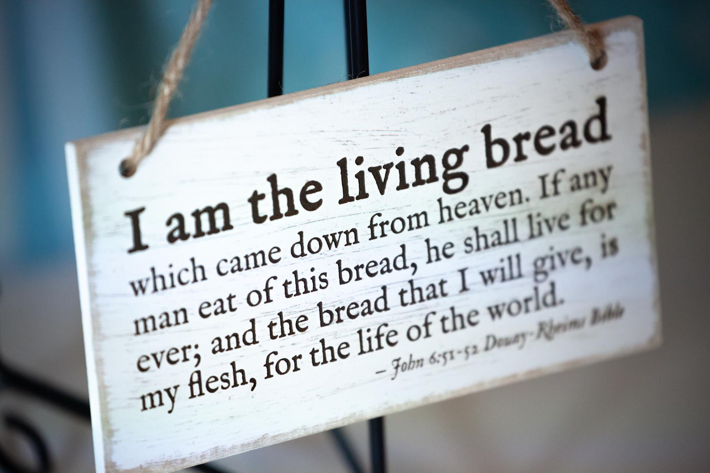 I Am The Living Bread, John 6, Eucharistic Wall Art, Small, Engraved in the USA, Catholic Living