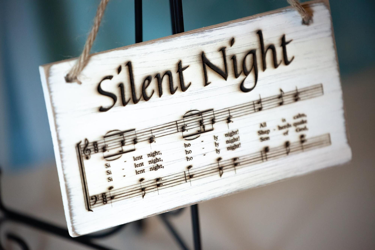 Silent Night, Christmas Wall Art, Small, Engraved in the USA, Catholic Living