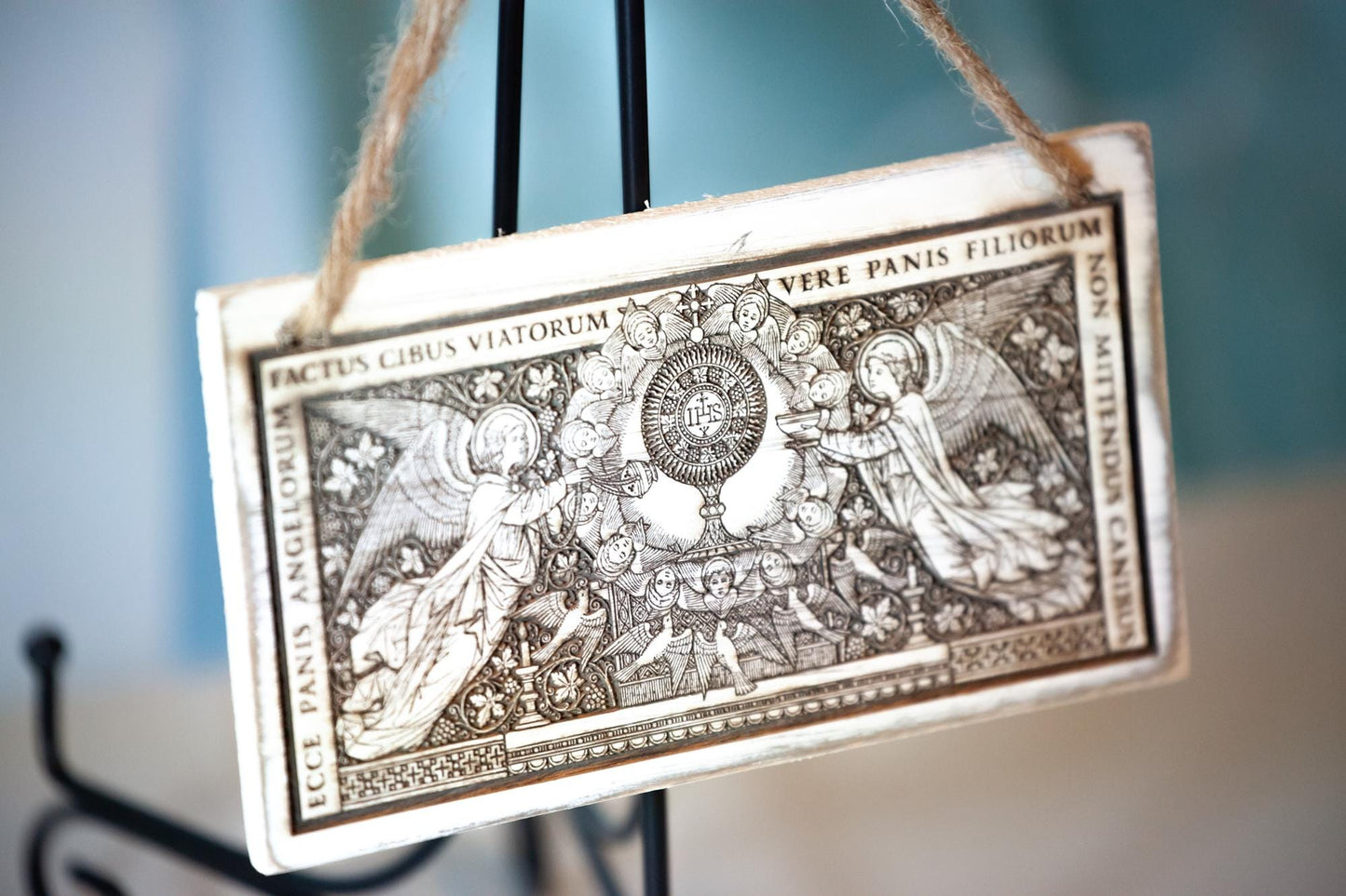 Ecce Panis Angelorum, Blessed Sacrament Wall Art, Small, Engraved in the USA, Catholic Living