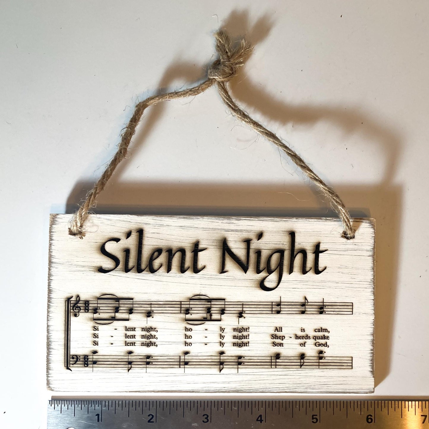 Silent Night, Christmas Wall Art, Small, Engraved in the USA, Catholic Living