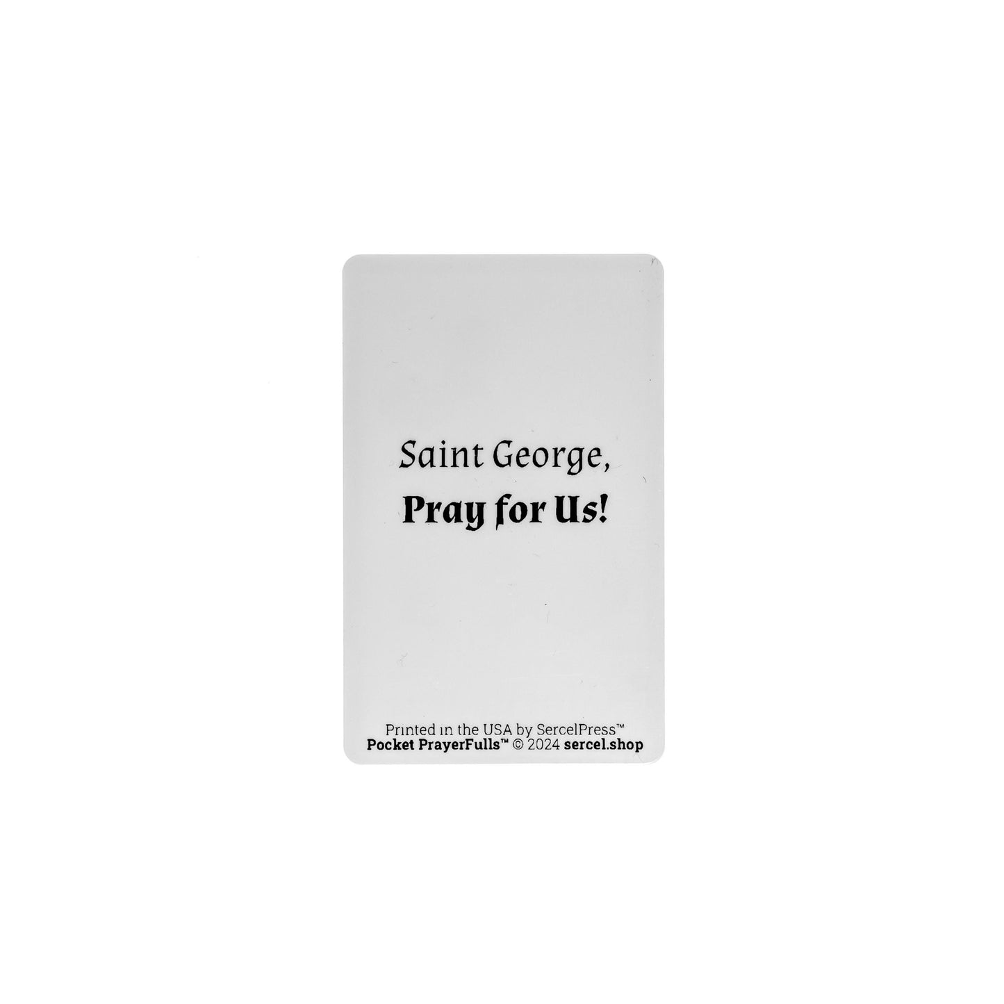 Saint George and the Dragon: Pocket PrayerFulls™ | Durable Wallet Prayer Cards | Catholic Saints