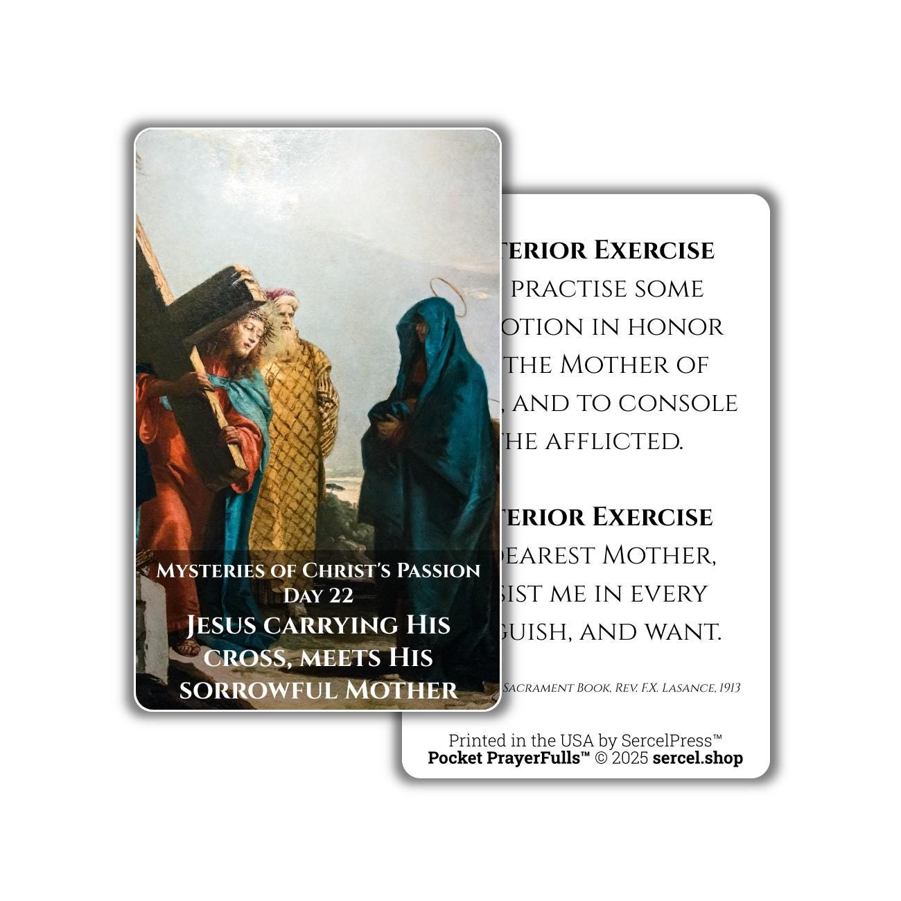 Meditations on the Sorrowful Passion, 31 Durable Plastic Cards on the Mysteries of Christ's Passion | Pocket PrayerFulls™ | Catholic Prayers