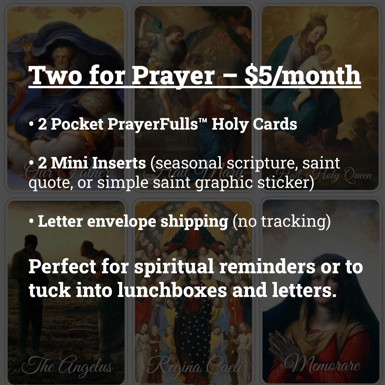 Monthly Pocket PrayerFulls Subscription | Catholic Holy Cards Delivered Monthly | Uncompromising Holy Cards — Built to Last. Backed for Life