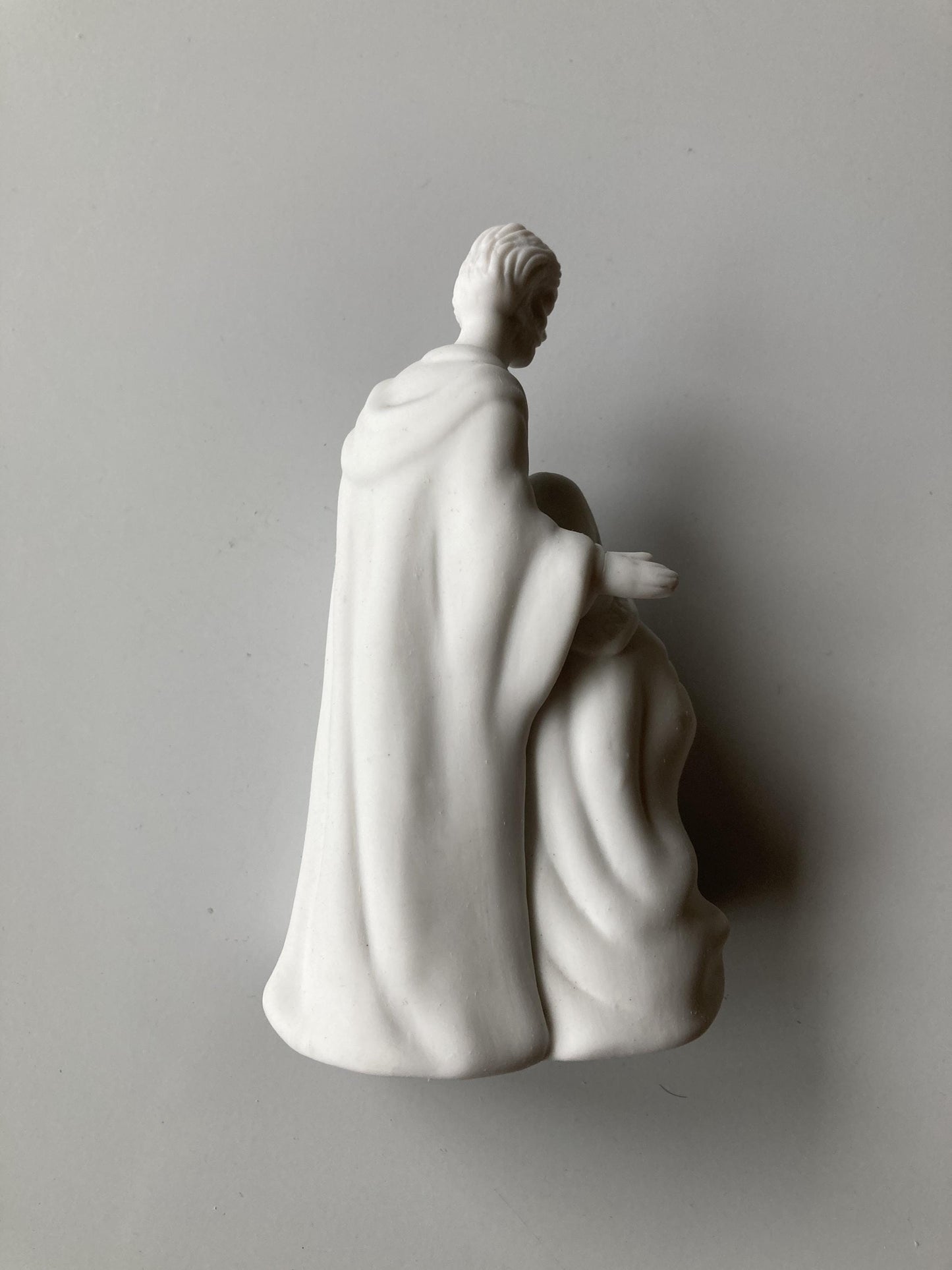 Vintage Holy Family Statue with Roses, Porcelain, 5 inches