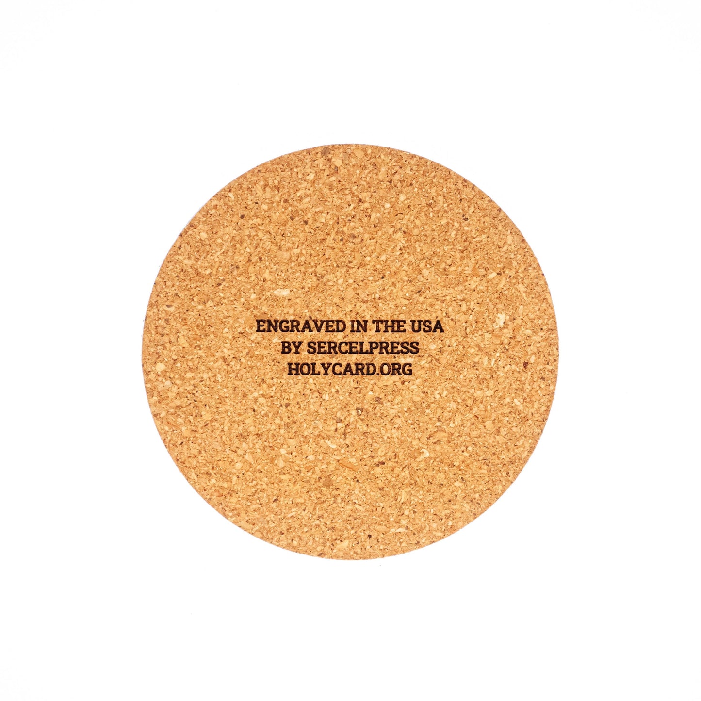 Memento Mori Catholic Coaster – Laser Engraved Cork – Latin & English “Remember, man, that thou art dust” – Handmade Faith Decor