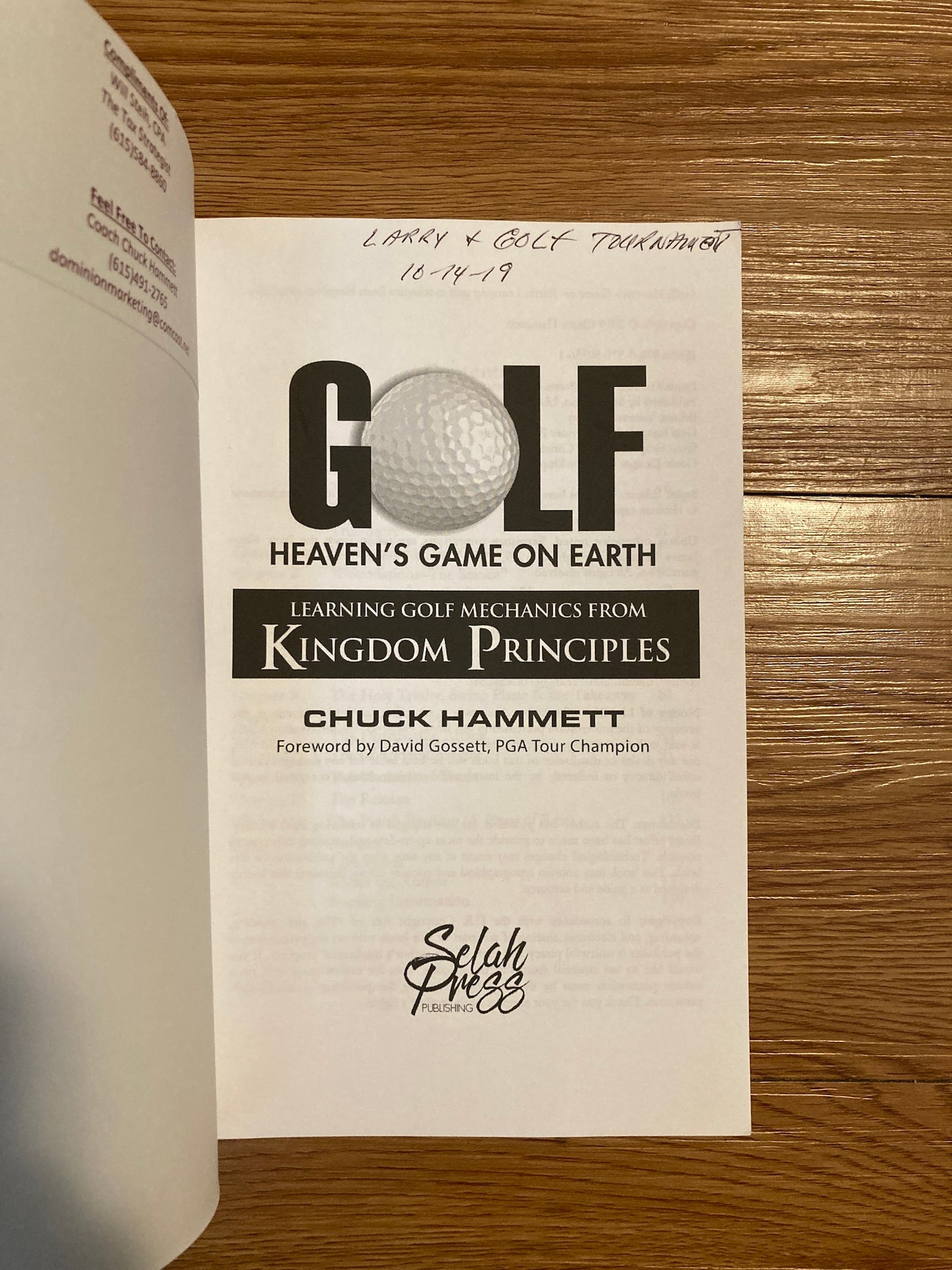 Golf, Heaven's Game on Earth: Learning Golf Mechanics