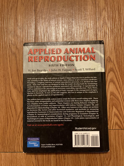 Applied Animal Reproduction (6th Edition) 6th Edition