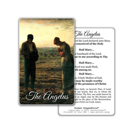 The Angelus — The angel of the Lord declared unto Mary | Pocket PrayerFulls™ | Uncompromising Holy Cards — Built to Last. Backed for Life