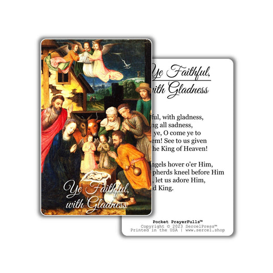 Ye Faithful, with Gladness: Pocket PrayerFulls™ | Durable Wallet Prayer Cards | Advent, Christmas, Nativity Gift