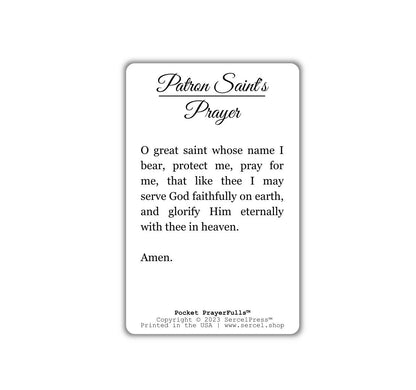 Patron Saint's Prayer: Pocket PrayerFulls™ | Durable Wallet Prayer Cards | Catholic Prayer