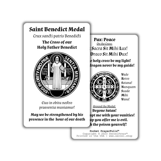 Saint Benedict Medal Explained | Pocket PrayerFulls™ | Uncompromising Holy Cards — Built to Last. Backed for Life