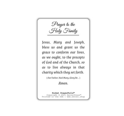Prayer to the Holy Family: Pocket PrayerFulls™ | Durable Wallet Prayer Cards | Catholic Prayers