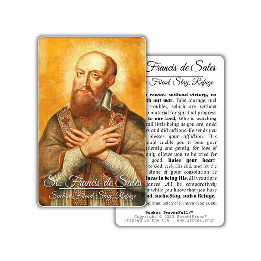 St. Francis de Sales, Such a Friend, Stay, Refuge: Pocket PrayerFulls™ | Durable Wallet Prayer Cards | Catholic Saints