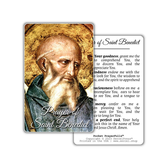 Prayer of Saint Benedict: Pocket PrayerFulls™ | Durable Wallet Prayer Cards | Catholic Prayers