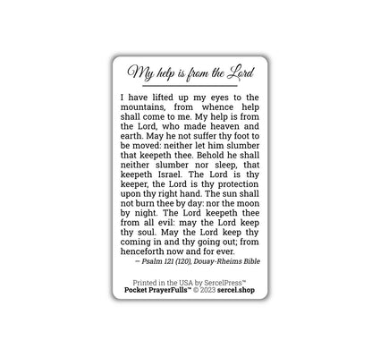 My help is from the Lord, Psalm 121/120: Pocket PrayerFulls™ | Durable Wallet Prayer Cards | Holy Bible | Scripture