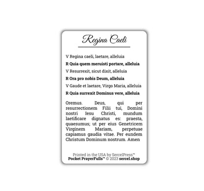Regina Caeli in Latin: Pocket PrayerFulls™ | Durable Wallet Prayer Cards | Catholic Prayers