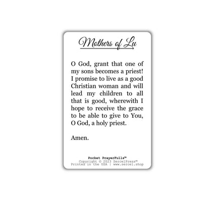Mothers of Lu Prayer: Pocket PrayerFulls™ | Durable Wallet Prayer Cards | Catholic Prayers