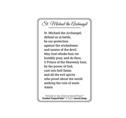 St. Michael the Archangel: Pocket PrayerFulls™ | Uncompromising Holy Cards—Built to Last. Backed for Life | Catholic Prayers