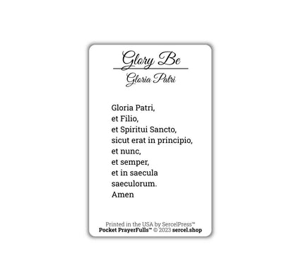 Glory Be in Latin / Gloria Patri: Pocket PrayerFulls™ | Durable Wallet Prayer Cards | Catholic Prayers