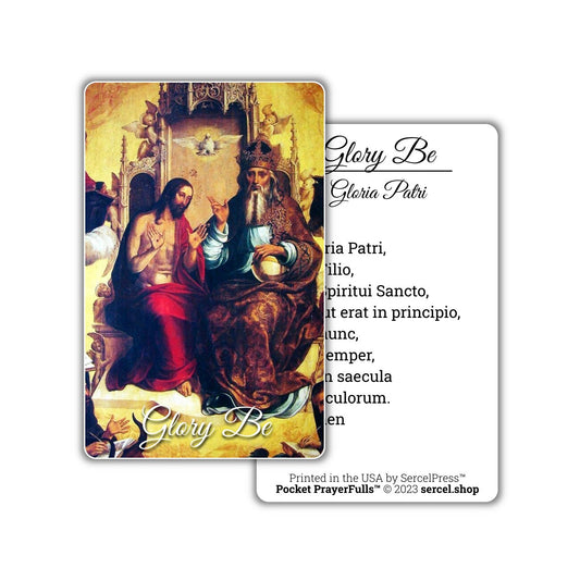 Glory Be in Latin / Gloria Patri: Pocket PrayerFulls™ | Durable Wallet Prayer Cards | Catholic Prayers