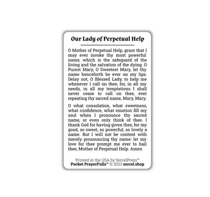 Our Lady of Perpetual Help: Pocket PrayerFulls™ | Durable Wallet Prayer Cards | Catholic Prayers