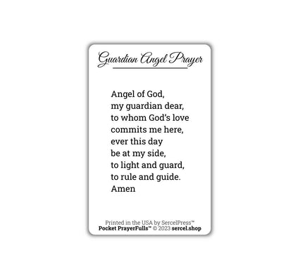 Guardian Angel Prayer — Angel of God, my guardian dear | Pocket PrayerFulls™ | Uncompromising Holy Cards — Built to Last. Backed for Life