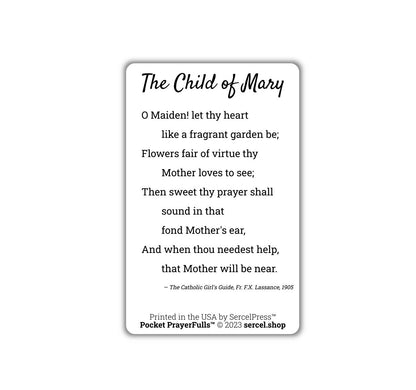 O Maiden, Child of Mary: Pocket PrayerFulls™ | Durable Wallet Prayer Cards | Catholic Poetry