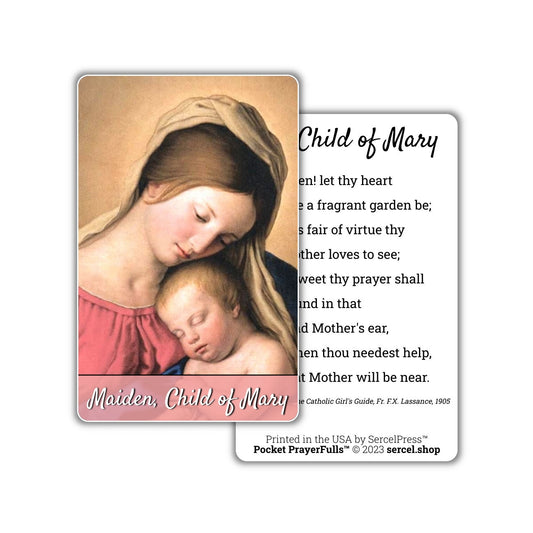 O Maiden, Child of Mary: Pocket PrayerFulls™ | Durable Wallet Prayer Cards | Catholic Poetry