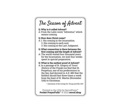 Season of Advent Explained: Pocket PrayerFulls™ | Durable Wallet Holy Cards | Catholic Seasons