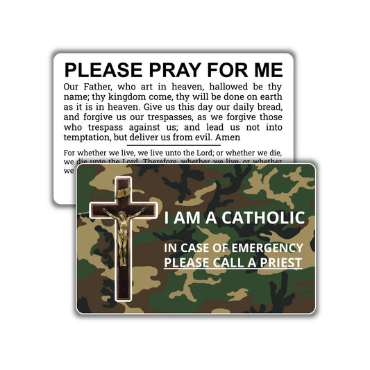 I am a Catholic—Emergency for MILITARY, POLICE, HUNTERS | Pocket PrayerFulls™ | Uncompromising Holy Cards — Built to Last. Backed for Life