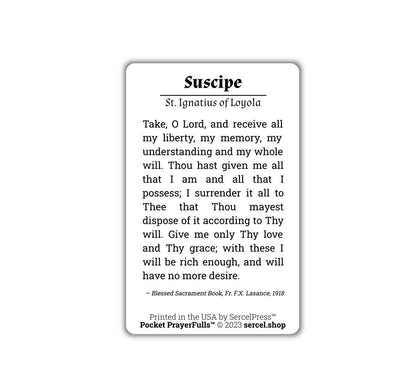 Suscipe, Take, O Lord, and Receive, St. Ignatius of Loyola: Pocket PrayerFulls™ | Durable Wallet Holy Cards | Catholic Prayers