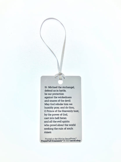 Christmas Ornament, St. Michael the Archangel: PrayerFull Ornaments™ | Catholic Prayers