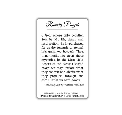 Rosary Prayer: Pocket PrayerFulls™ | Durable Wallet Prayer Cards | Catholic Prayers
