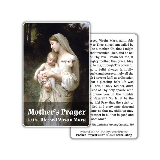Mother's Prayer to the Blessed Virgin Mary: Pocket PrayerFulls™ | Durable Wallet Prayer Cards | Catholic Prayers
